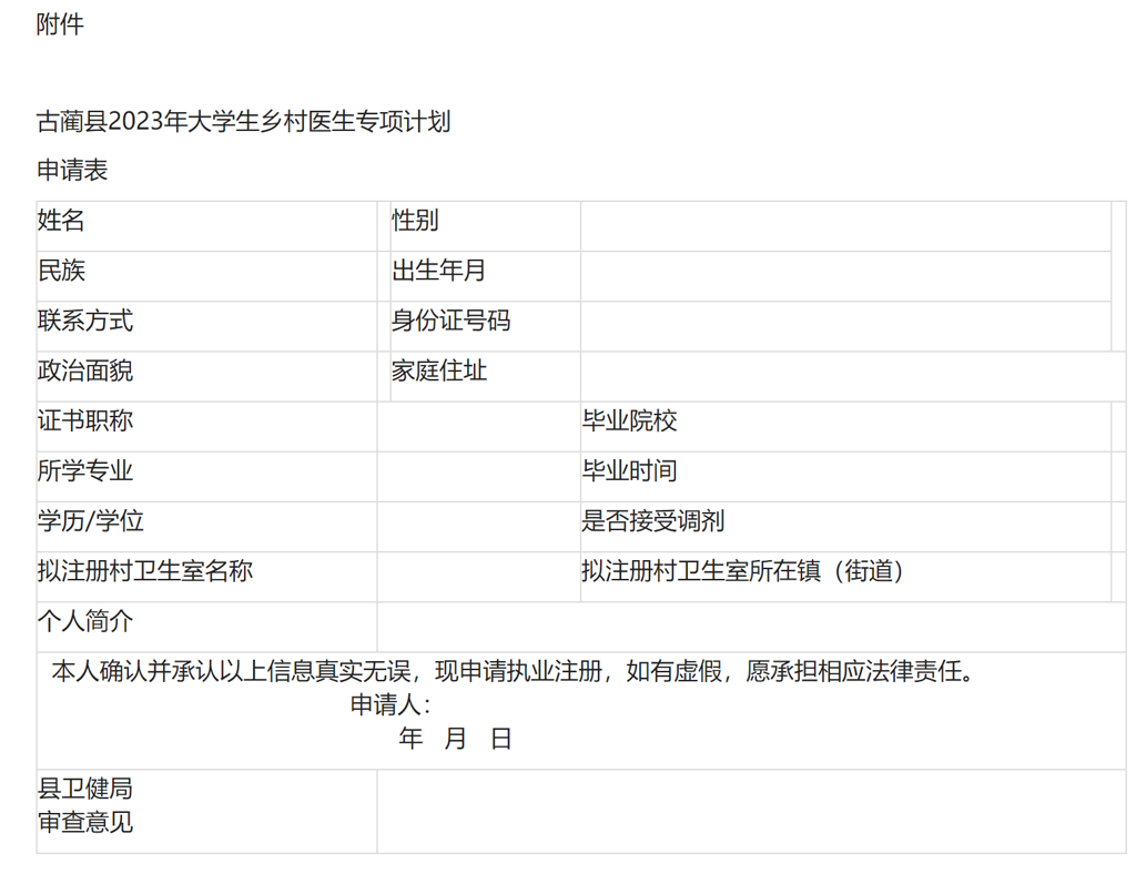 古蔺2023年大学生乡村医生专项计划招聘来啦…